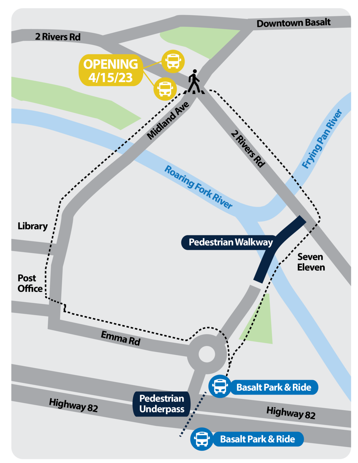 Downtown Basalt Bus Stop Re-Opening - RFTA